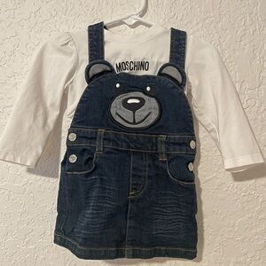 Moschino Baby White and Denim Set